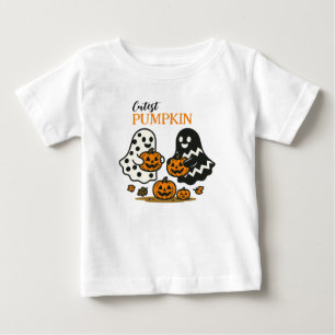 Niedliche Pumpkin-Geister Baby T-shirt
