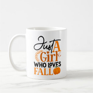 Niedliche Pumpkin Girl Lieben fallen Kaffeetasse