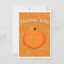 Niedliche Pumpkin Halloween Wasserfarbe Kinderdusc Dankeskarte