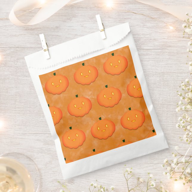 Niedliche Pumpkin Halloween Wasserfarbe Kinderdusc Geschenktütchen (Ausgeschnitten)