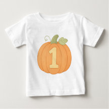Niedliche Pumpkin Nummer eins Pastell Fall erster 