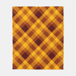 Niedliche Pumpkin Orange Kariert mittelschwere Fle Fleecedecke