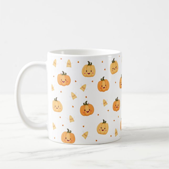 Niedliche Pumpkin-Parade-Tasse Kaffeetasse (Links)