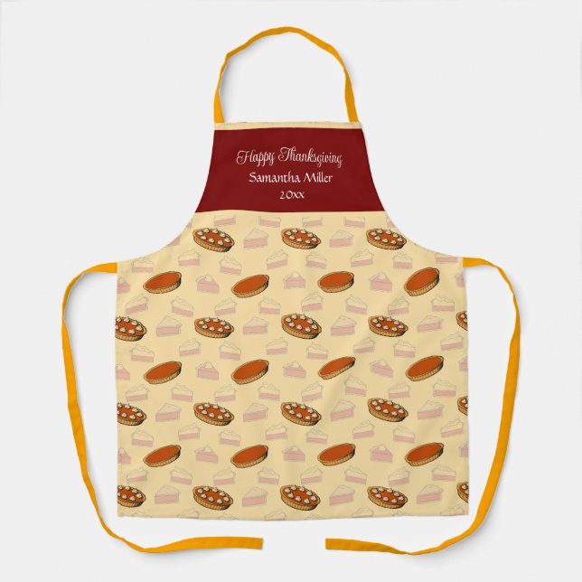 Niedliche Pumpkin Pies Pattern Erntedank Girft Ges Schürze (Vorderseite)
