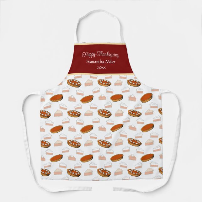 Niedliche Pumpkin Pies Pattern Erntedank Girft Ges Schürze (Vorderseite)