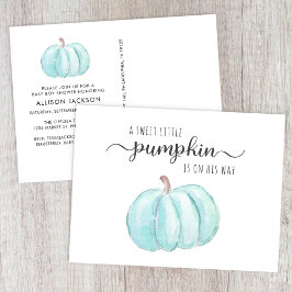 Niedliche Pumpkin Watercolor Kinderdusche Einladungspostkarte