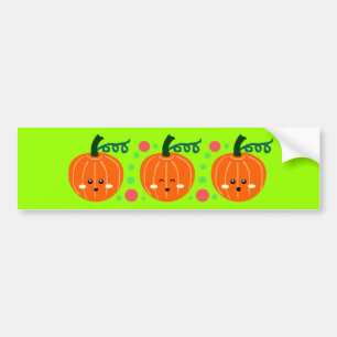 Niedliche Pumpkins Autoaufkleber