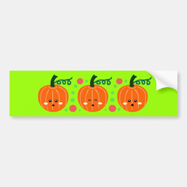 Niedliche Pumpkins Autoaufkleber (Vorne)