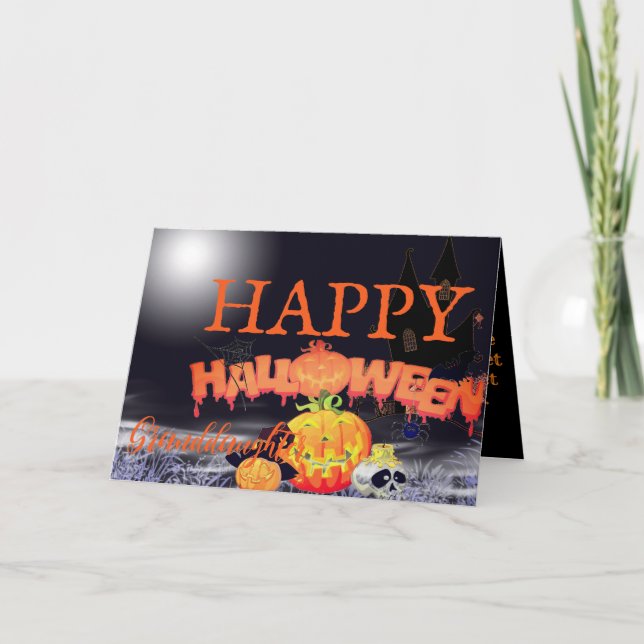 Niedliche Pumpkins Happy Halloween Card Karte (Vorderseite)
