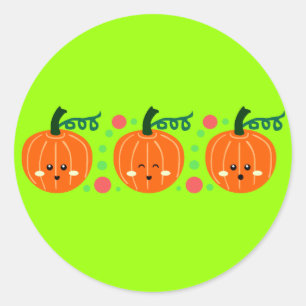 Niedliche Pumpkins Runder Aufkleber