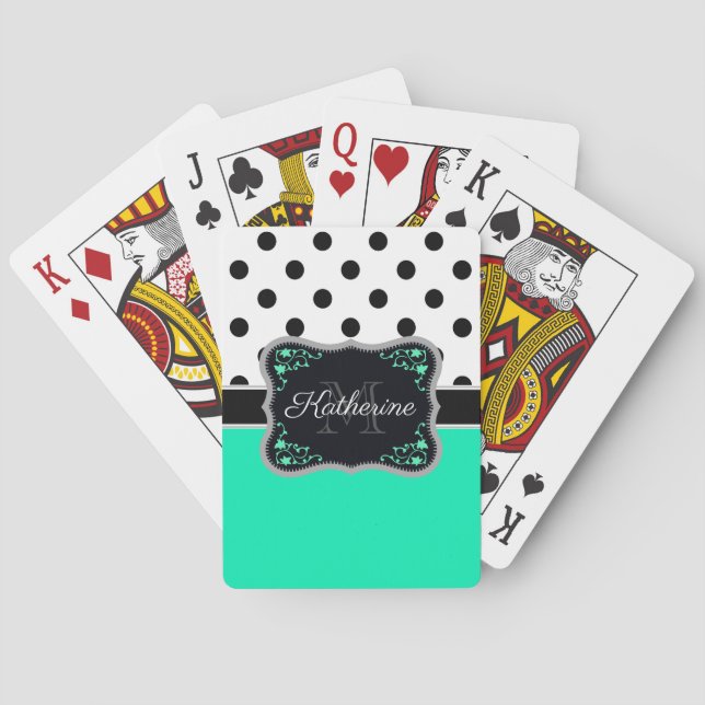 Niedliche Punkte Spielkarten (Rückseite)