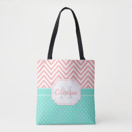 Niedliche Punkte und Zickzack Tasche