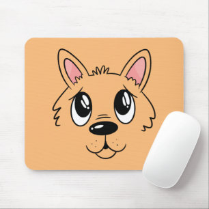 Niedliche Pup Face Illustration Mousepad