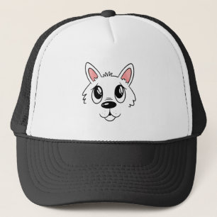 Niedliche Pup Face Illustration Truckerkappe