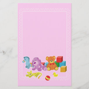 Niedliche Puppen (rosa) Briefpapier