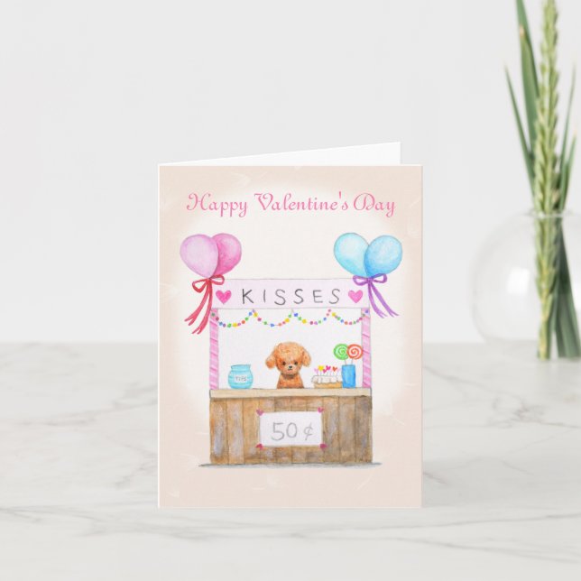 Niedliche Puppy-Kisses-Box mit benutzerdefinierten Karte (Vorderseite)