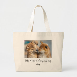Niedliche Puppy Lover Jumbo Stoffbeutel