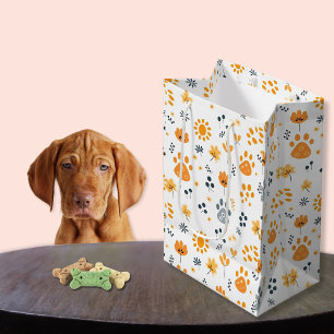 Niedliche Puppy-Pads-Blume Mittlere Geschenktüte