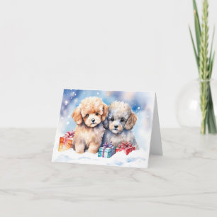 Niedliche Puppy-Xmas-Karte Dankeskarte