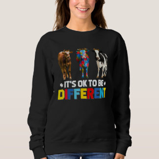 Niedliche Puzzle Kuh Es ist ok, eine andere Autism Sweatshirt