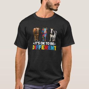 Niedliche Puzzle Kuh Es ist ok, eine andere Autism T-Shirt
