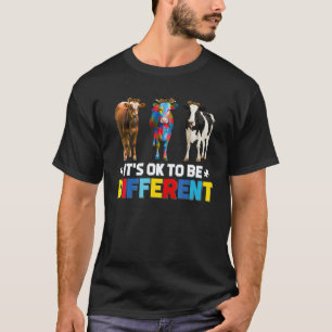Niedliche Puzzle Kuh Es ist ok, eine andere Autism T-Shirt