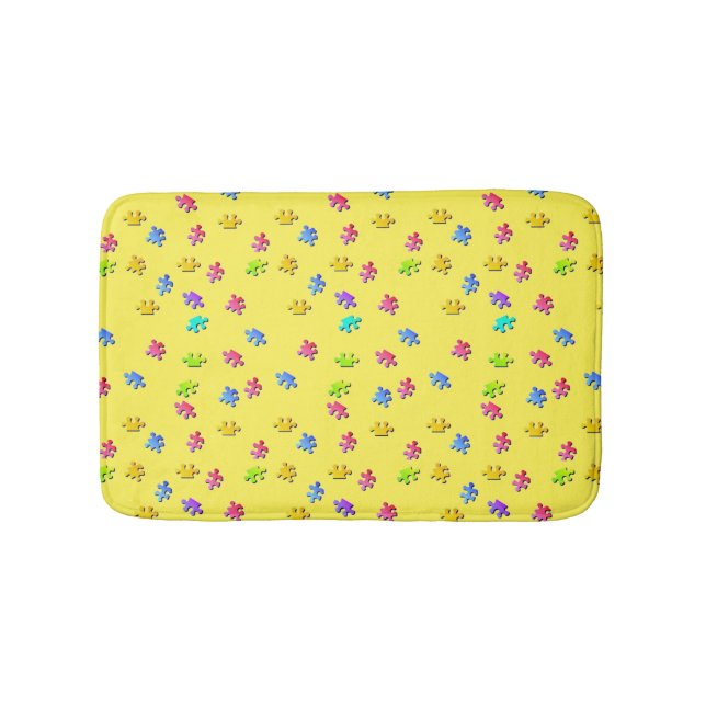 Niedliche Puzzle-Piece-Badematte Badematte (Vorderseite)