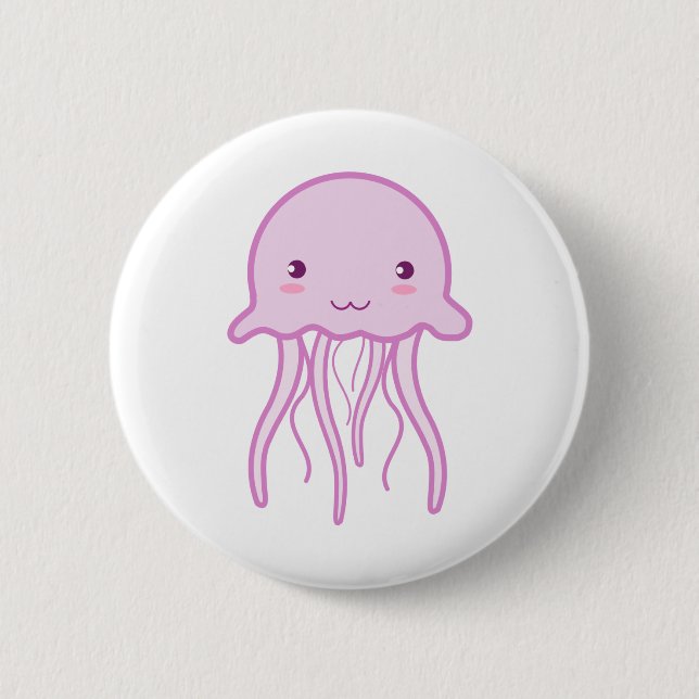 Niedliche Quallen Button (Vorderseite)