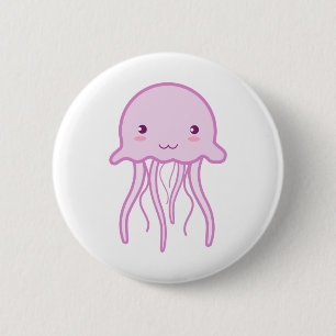 Niedliche Quallen Button