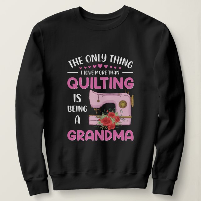 Niedliche Quiltierung von Oma Wortart Sweatshirt (Design vorne)
