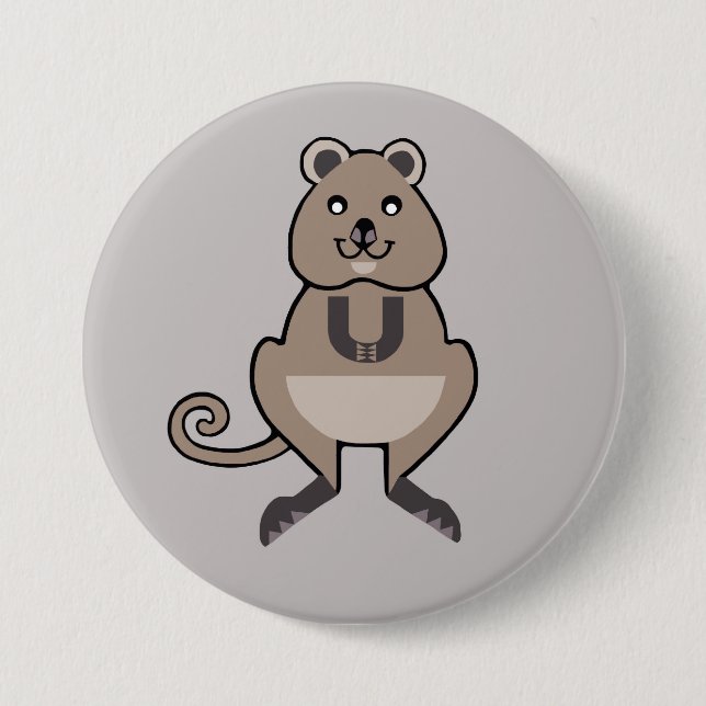 Niedliche QUOKKA - gefährdete Tiere - wild lebende Button (Vorderseite)