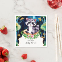 Niedliche Raccoon Babydusche