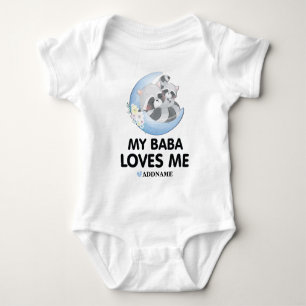 Niedliche Raccoon Blume Meine Baba Lieben Baby Strampler