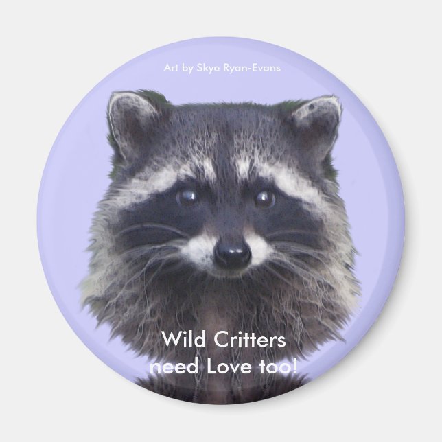 Niedliche Raccoon Wildlife Magnete Magnet (Vorne)