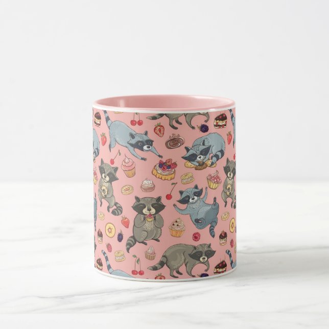 Niedliche Racoons Tasse (Zentrum)