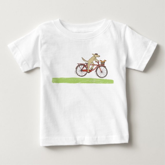 Niedliche radfahrenhunde-und des Eichhörnchen-| Baby T-shirt (Vorderseite)