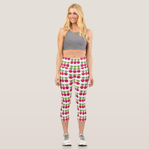 Niedliche Radieschen singend Trio Cartoon Gemüse Capri Leggings