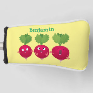 Niedliche Radieschen singend Trio Cartoon Gemüse Golf Headcover
