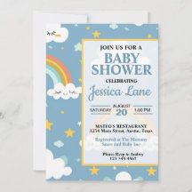 Niedliche Rainbow Baby Dusche Einladung