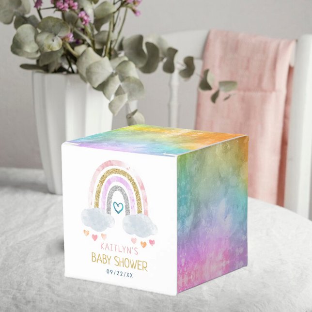 Niedliche Rainbow Baby Dusche Geschenkschachtel (Von Creator hochgeladen)