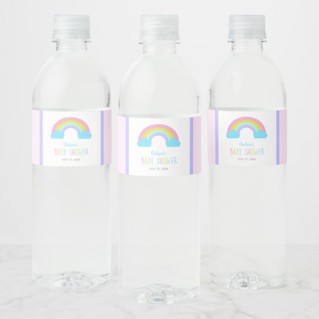 Niedliche Rainbow Baby Dusche Helle Soft Pastellfa (Flaschen)