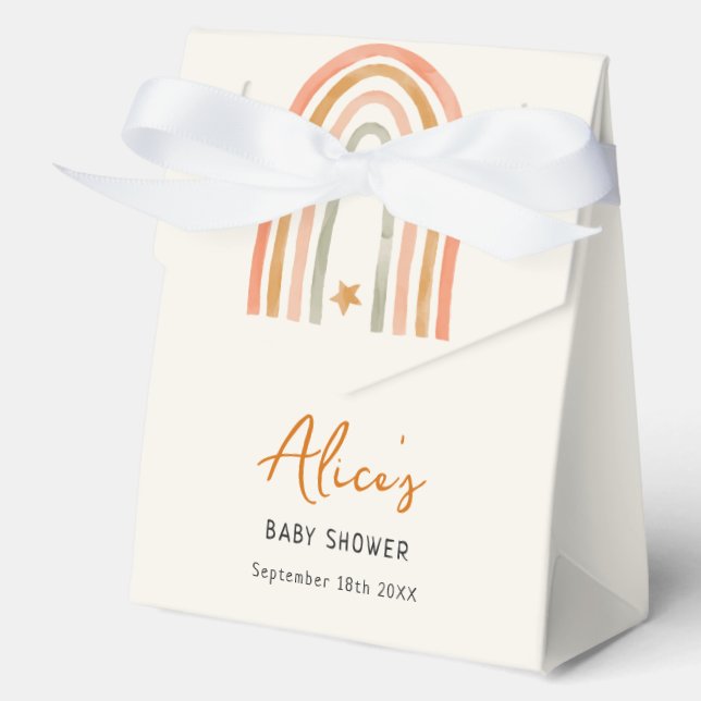 Niedliche Rainbow Boho Baby Dusche Geschenkschachtel (Vorderseite)