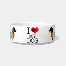 Niedliche Rainbow Dackel Monogramm I Liebe mein Hu