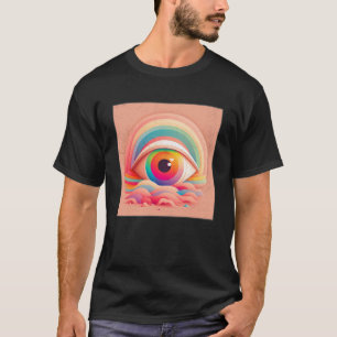Niedliche Rainbow Eye Illustration Farbige Tränen T-Shirt