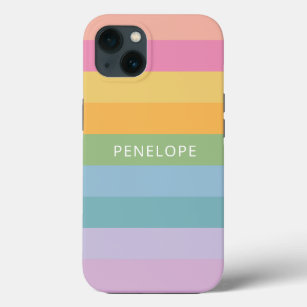 Niedliche Rainbow Geometrische Streifen Personalis Case-Mate iPhone Hülle
