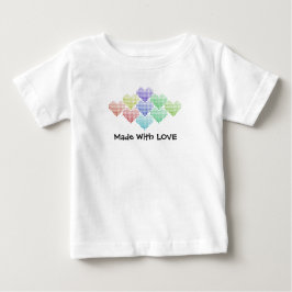 Niedliche Rainbow Hearts Baby T-shirt