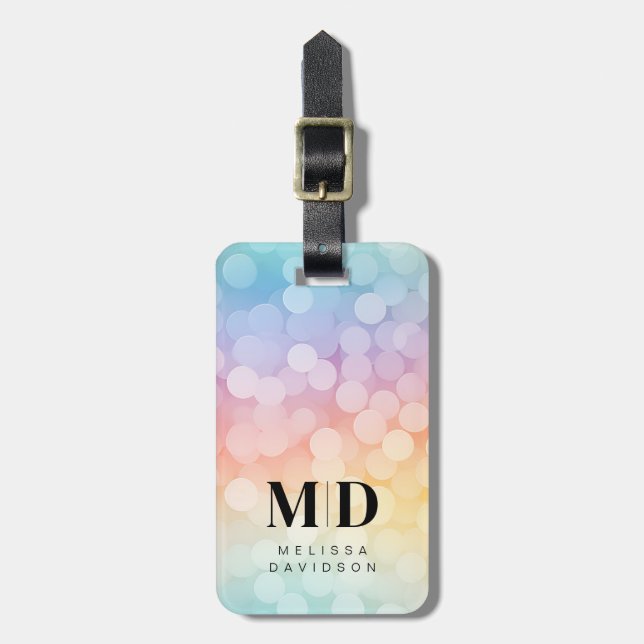 Niedliche Rainbow Marble Gepäckmarke Gepäckanhänger (Vorderseite vertikal)