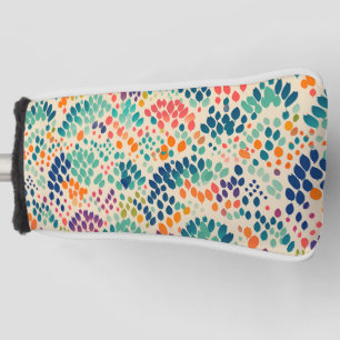 Niedliche Rainbow Pastell Briefmarke Blumenmuster Golf Headcover