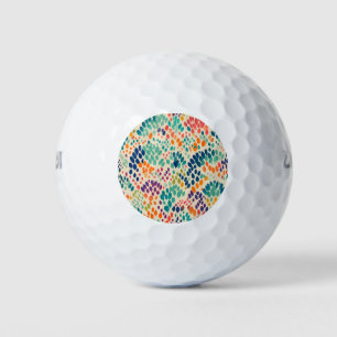 Niedliche Rainbow Pastell Briefmarke Blumenmuster Golfball