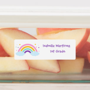 Niedliche Rainbow-School Etiketten